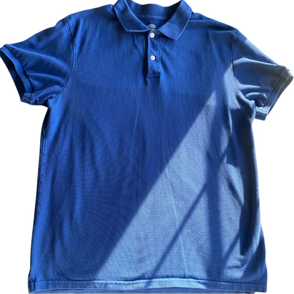 Old Navy Men's Uniform Pique Polo Shirt Blue (L)
